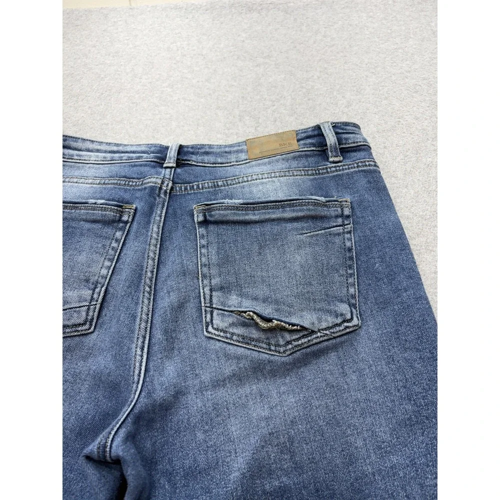 BKE‎ Gabby Jeans Womens Size 30 Blue High Rise Curvy Fit Ankle Skinny Distressed